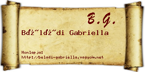 Béládi Gabriella névjegykártya